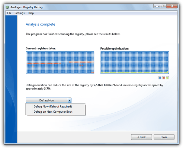 Auslogics Registry Defrag