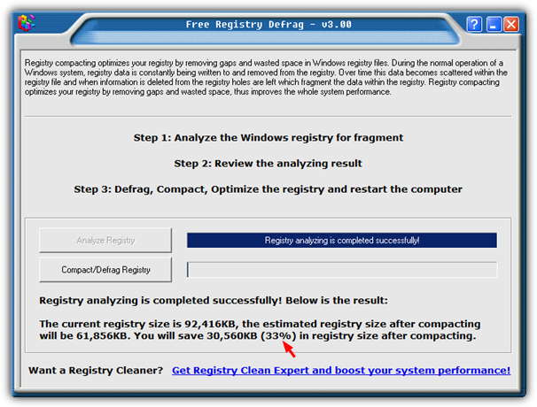 Free Registry Defrag