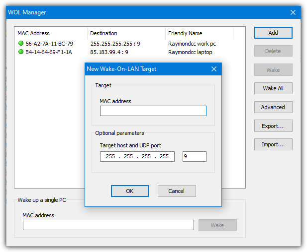 Softperfect network scanner wol