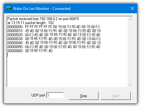 Wake on lan monitor