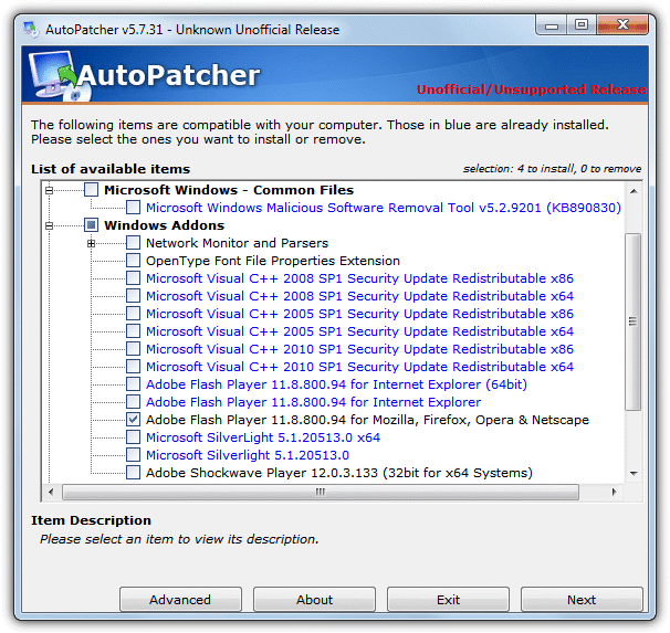 AutoPatcher Multiple Releases Packs