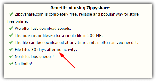 zippyshare file limits