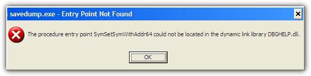SymsetSymWithAddr64 error