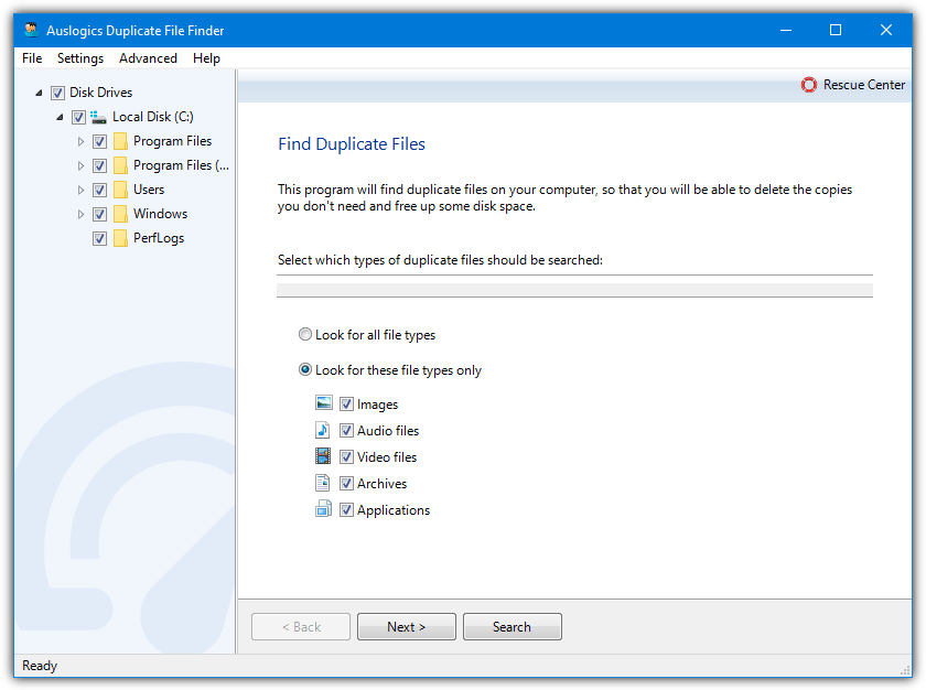 Auslogics duplicate file finder