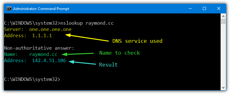 dns lookup name server