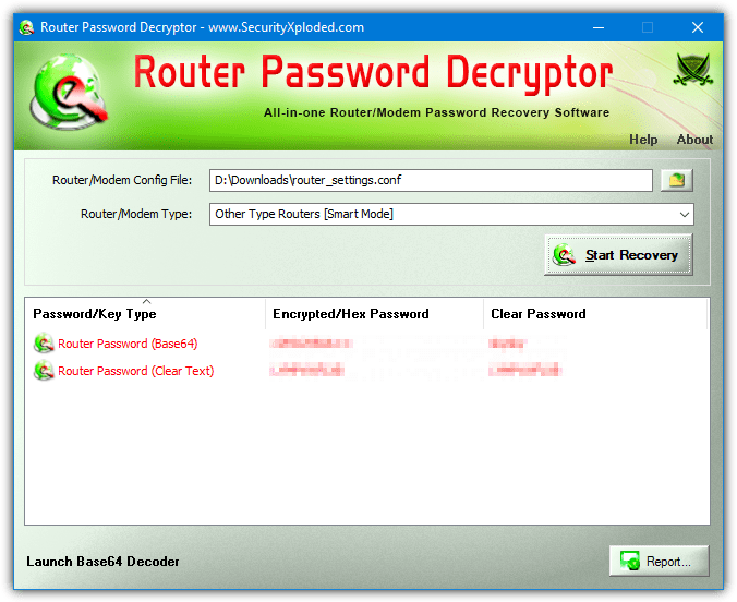 Router password decryptor