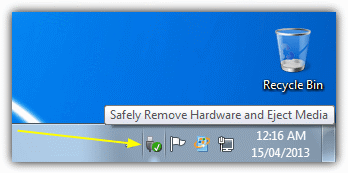 Restore Safely Remove Hardware