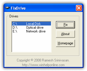 fixdrive removing the autorun from C