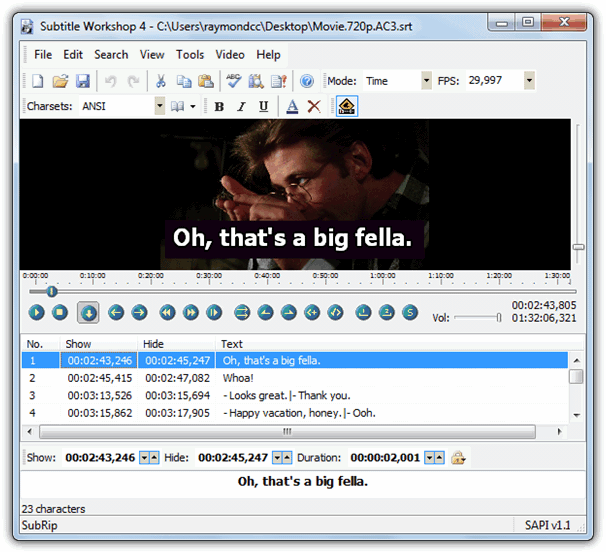 Subtitle Workshop Easy subtitles synchronizer Windows