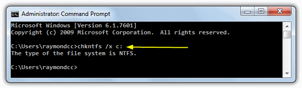 chkntfs switch