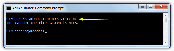 exclude 2 drives from chkdsk