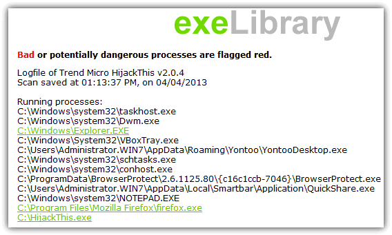 ExeLib process library