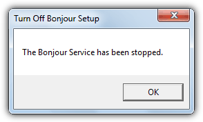 turn off bonjour complete