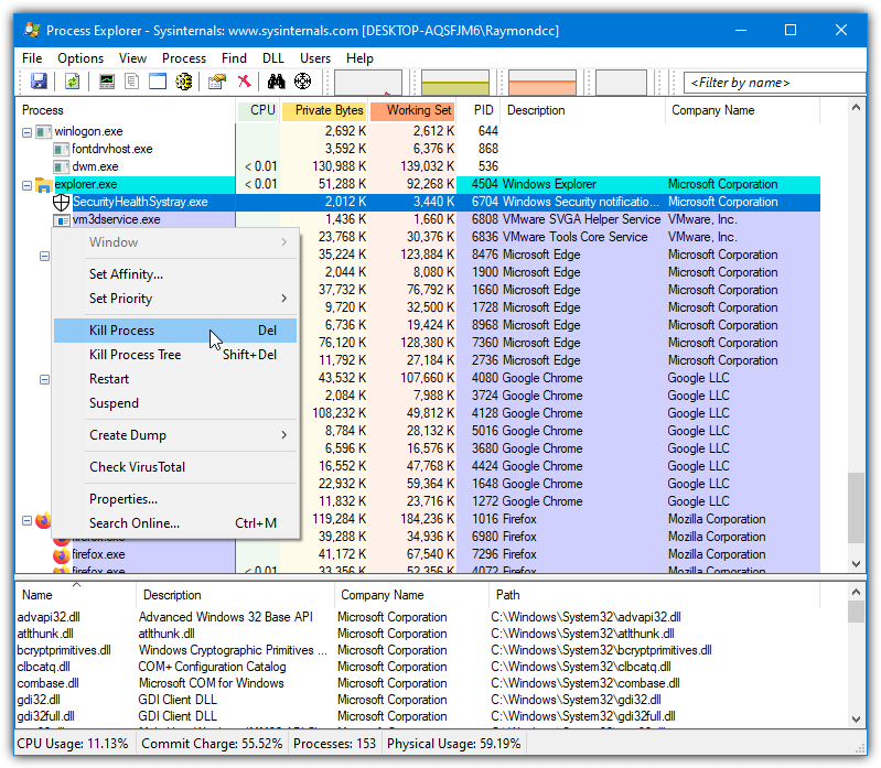 Process explorer