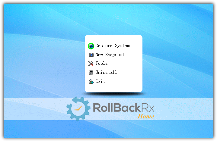 rollback rx home boot menu