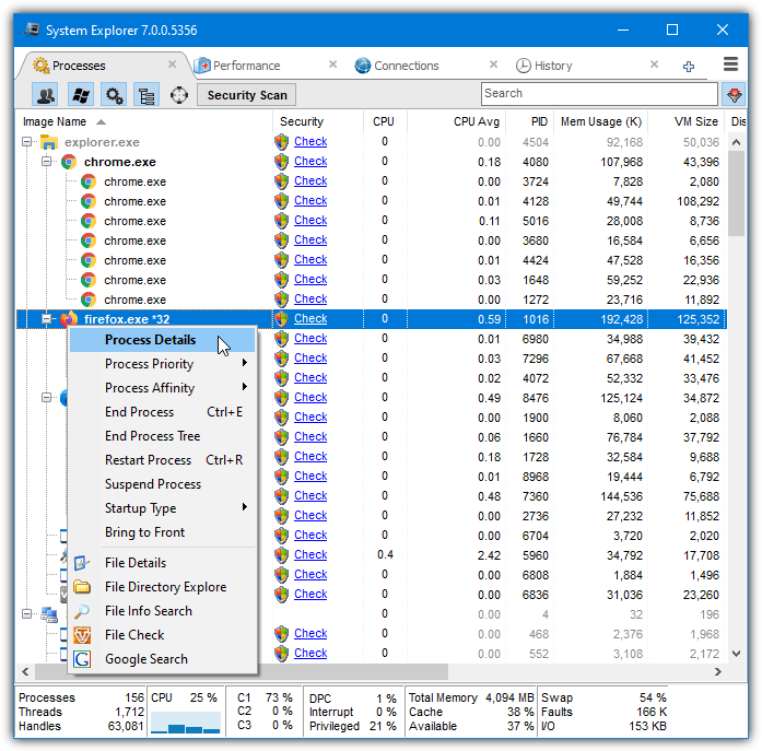 System explorer