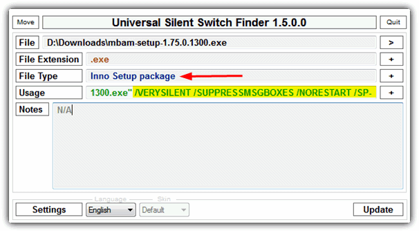 finding silent switches with ussf