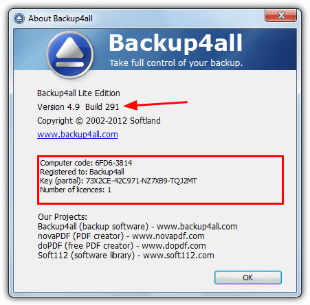 backup4all fully registered