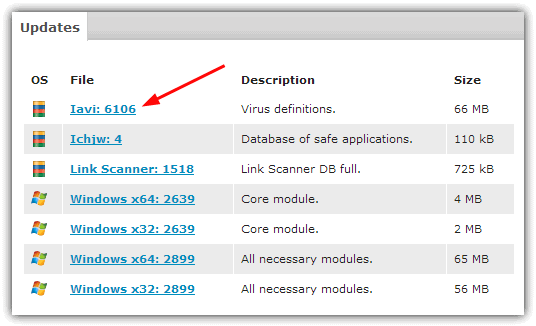 AVG virus definitions