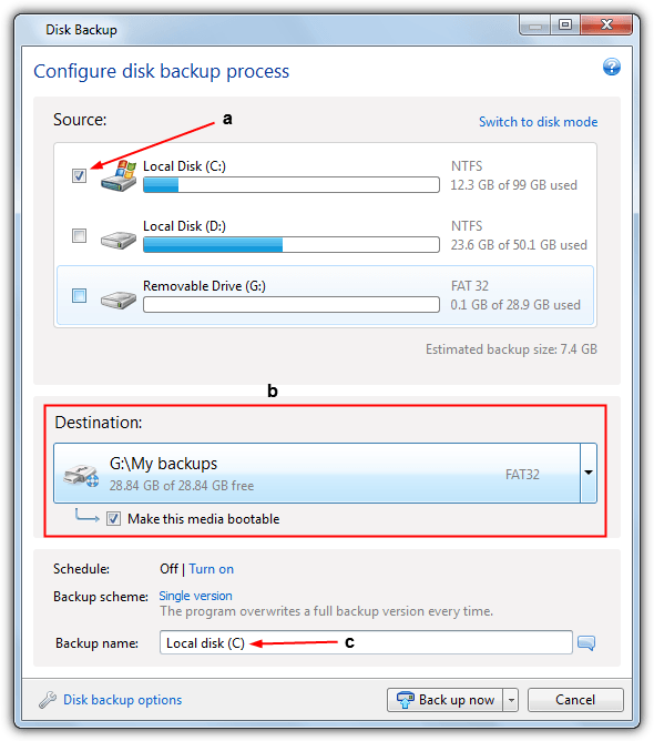 acronis create image backup