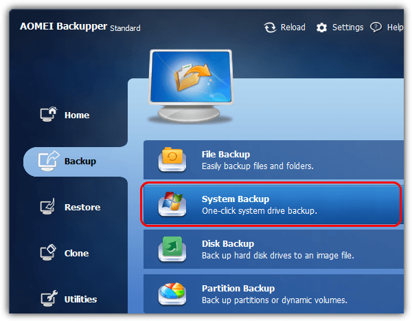 aomei backupper system backup