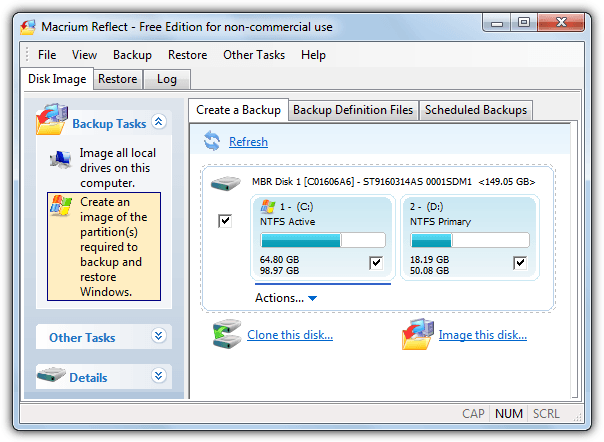 macrium reflect backup system