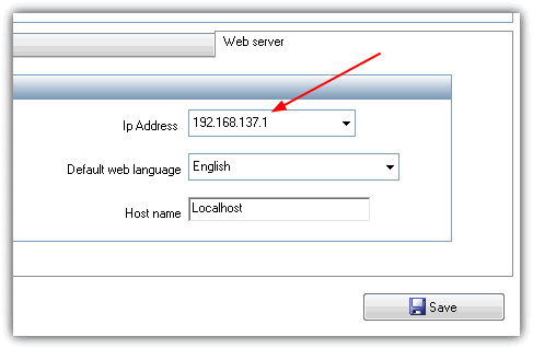 microsolut set webserver address