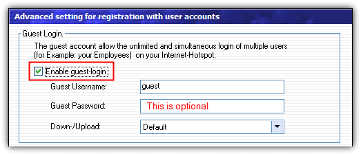 enable myhotspot guest login