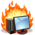 burn in test icon