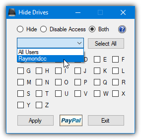 Hide drives