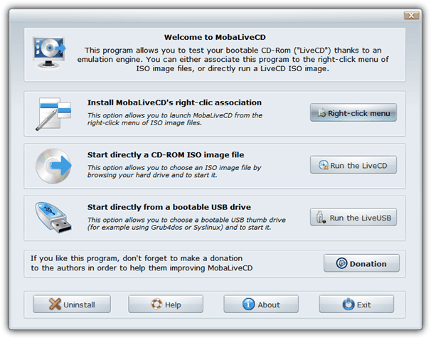 Boot ISO file using mobalivecd