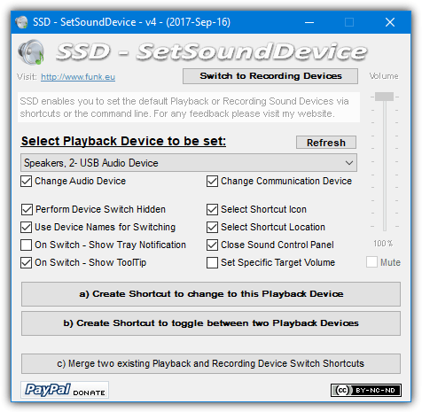 Set sound device