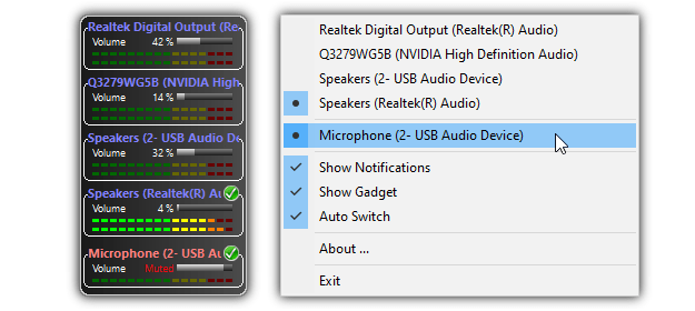 Win7 audio switcher