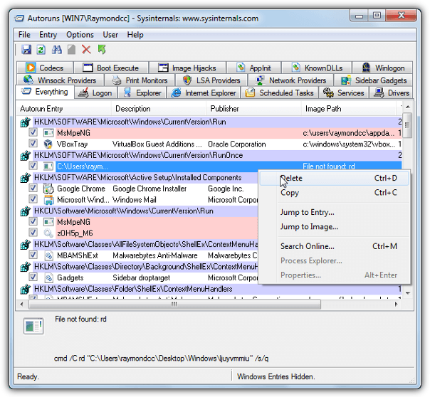 autoruns msconfig replacement