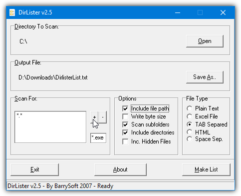 Dirlister