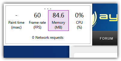 internet explorer performance dashboard