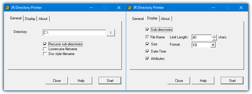 Jr directory printer