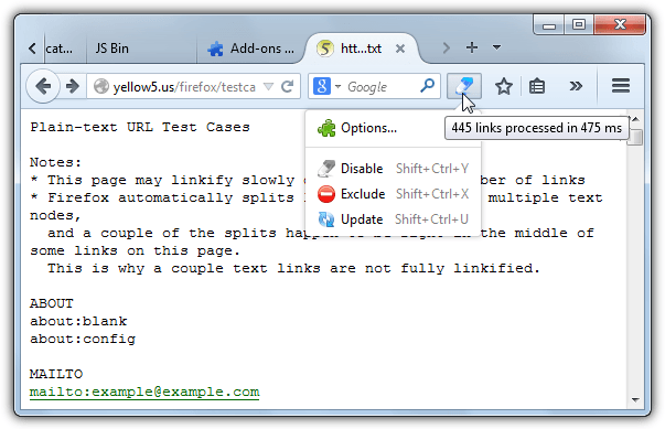 linkificator for firefox