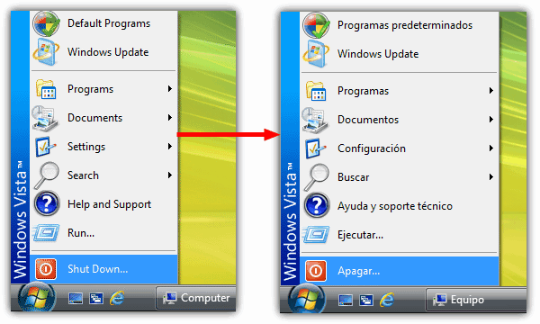 Change Windows Interface Language