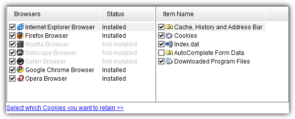 web browser cleaning with privacy guardian