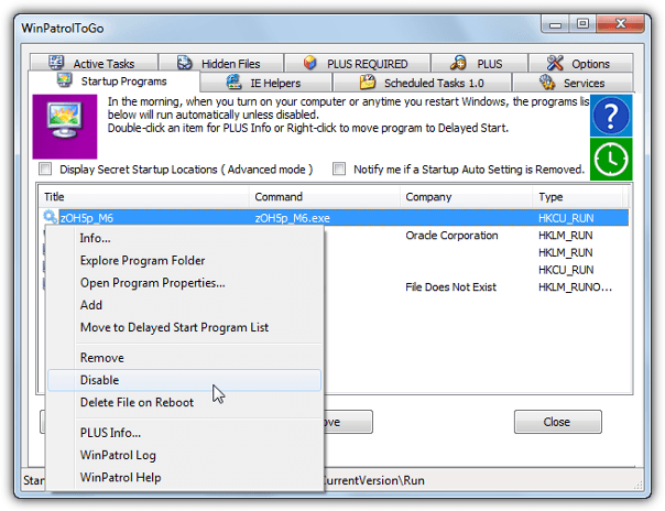 winpatroltogo alternative to msconfig