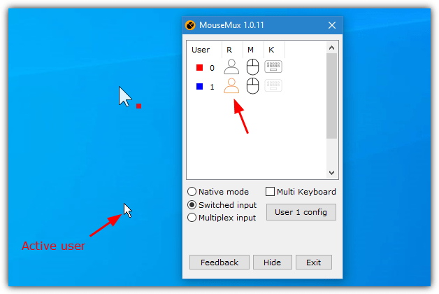 Mousemux cursors