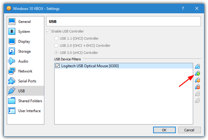 Virtualbox usb filters