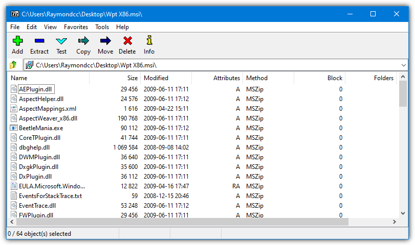 7-zip msi extract