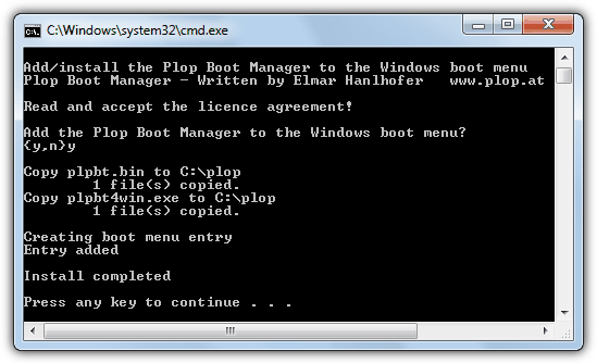 add plop to windows boot menu