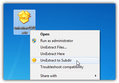 universal extractor context menu