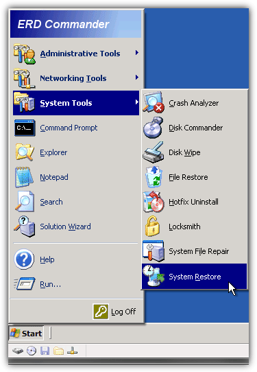 ERD Commander System Restore