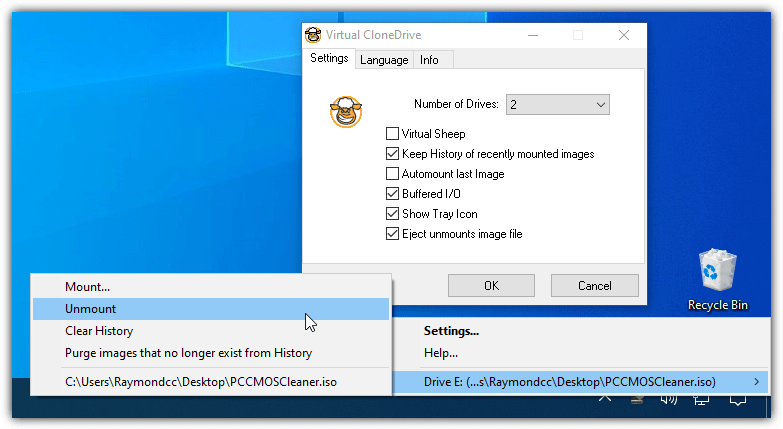 Virtual cloneDrive software to mount virtual drive on Windows