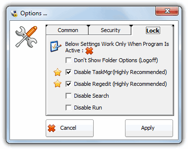 M File Anti-Copy self protect options