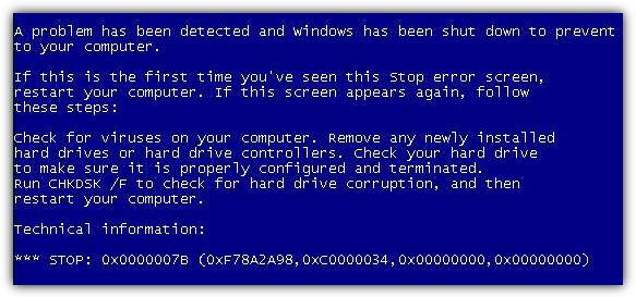 Blue Screen in Safe Mode